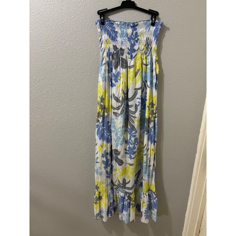 Tommy Bahama Smocked Tube Long Maxi Floral Cover-up Sundress